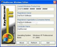 Pantallazo Key Recover Windows Edition