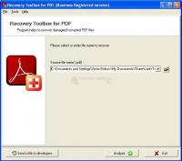 Pantallazo PDF Recovery Toolbox