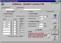 Pantallazo Chemical Reagent Calculator