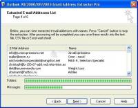 Pantallazo Outlook Email Address Extractor