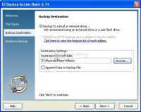 Captura EZ Backup Access Basic