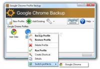 Screenshot Google Chrome Backup