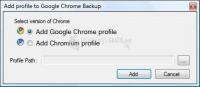 Captura de pantalla Google Chrome Backup