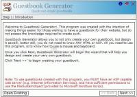 Pantallazo Guestbook Generator