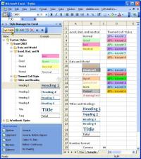 Pantallazo Style Manager for Excel