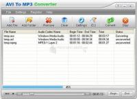 Pantallazo AVI To MP3 Converter