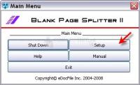 Pantallazo Blank Page Splitter