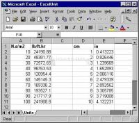 Pantalla Excel Unit Conversion Add-In
