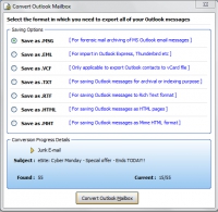 Screenshot SysTools Outlook Conversion