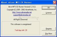Pantallazo Alive MP3 CD Burner
