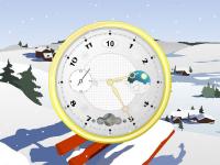 Captura Snowy Clock screensaver