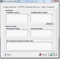 Pantalla Email - Phone - Fax Extractor