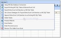Pantallazo Excel MS SQL Server Import