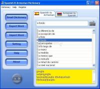 Pantallazo Spanish & Armenian Dictionary