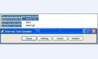 Pantallazo Internet Text Speaker