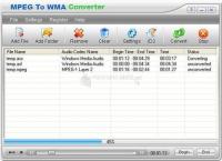 Pantallazo MPEG To WMA Converter