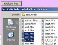 Pantalla Index Files Search Words