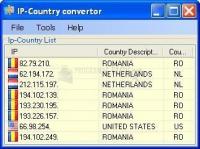 Pantallazo IP Country Converter