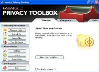 Pantalla Lavasoft Privacy Toolbox