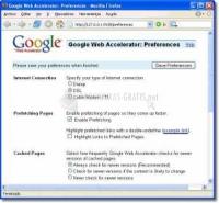 Pantallazo Google Web Accelerator