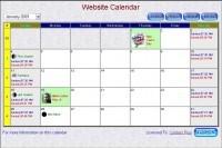 Pantallazo Web Page Calendar