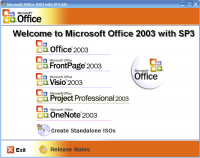 Pantallazo Microsoft Office 2003 Service Pack 3