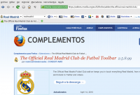 Pantallazo Official Real Madrid Toolbar