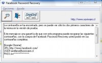 Pantallazo Facebook Password Recovery