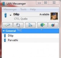 Pantalla LAN Messenger