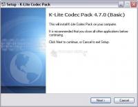 Pantallazo K-Lite Codec Pack Basic