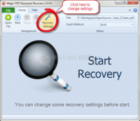 Screenshot Magic PDF Password Recovery