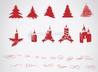 Pantalla Christmas Silhouettes - Iconos de Navidad