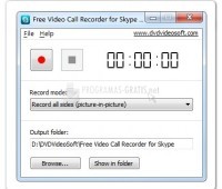 Pantallazo Free Video Call Recorder for Skype