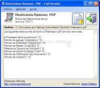 Pantallazo Restrictions Remover .PDF