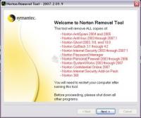 Pantallazo Norton Removal Tool