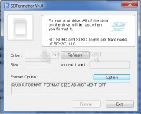 Pantallazo SD Formatter