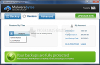 Screenshot Malwarebytes Secure Backup