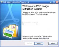 Pantallazo PDF Image Extraction Wizard