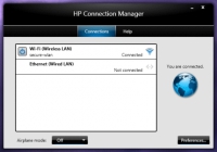 Pantallazo HP Connection Manager