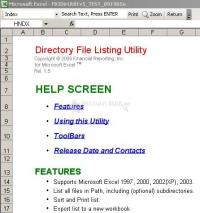 Pantalla Directory File Listing Utility