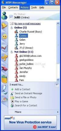 Pantallazo MSN Messenger Win2000