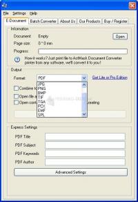 Pantallazo ActMask Document Converter CE