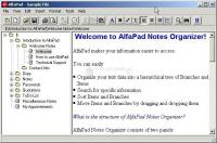 Pantallazo AlfaPad Notes Organizer