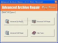 Pantallazo Advanced Archive Repair