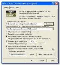 Screenshot Acoustica MP3 To Wave Converter Plus