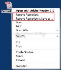 Pantallazo A-PDF Restrictions Remover